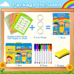 Preschool Learning Activities, 62 Pages Educational Workbook for Kids, Handwriting Practice, Montessori Toys, Autism Materials, Alphabet Learning, Kindergarten Game with Toys for Toddlers Kids 3-8 - Image 4