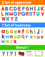 Magnetic Letters 234 Pcs, Uppercase Lowercase Foam Alphabet ABC Fridge Magnets, Educational Toy Set for Classroom Kids Learning Spelling with Magnetic Board and Storage Box - Image 2