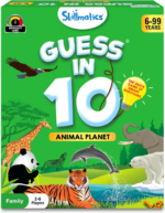 Card Game - Guess in 10 Junior Animals for Kids, Boys, Girls Who Love Board Games and Educational Toys, Travel Friendly for Ages 3, 4, 5, 6