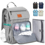 "Premium Baby Diaper Backpack - Stylish and Spacious Diaper Bag for Boys & Girls with Changing Pad - Ideal Baby Shower Gift and Registry Essential, in Beige" - Image 14