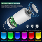 "Smart Touch Bedside Lamp with Bluetooth Speaker and Colorful Night Light - Perfect Gift for Everyone!" - Image 4