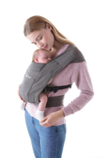 " Embrace Cozy Newborn Baby Carrier Wrap - Ponte Knit Cream" - Image 5
