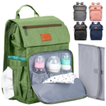 "Premium Baby Diaper Backpack - Stylish and Spacious Diaper Bag for Boys & Girls with Changing Pad - Ideal Baby Shower Gift and Registry Essential, in Beige" - Image 9