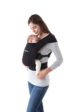 " Embrace Cozy Newborn Baby Carrier Wrap - Ponte Knit Cream" - Image 6