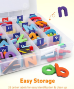 Magnetic Letters 234 Pcs, Uppercase Lowercase Foam Alphabet ABC Fridge Magnets, Educational Toy Set for Classroom Kids Learning Spelling with Magnetic Board and Storage Box - Image 7