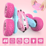 "Rechargeable Pink RC Stunt Car - Perfect Birthday Gift for Girls!" - Image 3