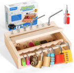Montessori Screwdriver Board Set-Lock and Key Toy,Montessori Toys for 3 4 5 Year Old,Kids Tool Set,Preschool Learning Sensory Toys,Fine Motor Skills,Stem Toys - Image 8