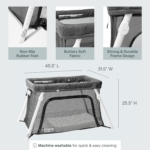 "Guava Lotus Lightweight Travel Crib: Baby Safe Portable Play Yard with Comfy Mattress" - Image 6