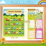 Preschool Learning Activities, 62 Pages Educational Workbook for Kids, Handwriting Practice, Montessori Toys, Autism Materials, Alphabet Learning, Kindergarten Game with Toys for Toddlers Kids 3-8 - Image 6