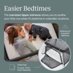 "Guava Lotus Lightweight Travel Crib: Baby Safe Portable Play Yard with Comfy Mattress" - Image 5