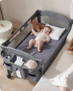 4-in-1 Baby Bassinet: Bedside Sleeper, Crib, Playard, Changing Table - Image 10