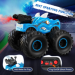 "360° Rotating Dinosaur RC Car with Spray, Light & Sound - All Terrain Monster Truck for Kids with 2 Batteries" - Image 2