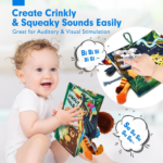 "High Contrast Sensory Baby Books & Toys Set for Early Learning - Perfect Gift for Infants 0-12 Months!" - Image 6