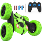 "360° Rotating Double Sided RC Stunt Car for Kids - Rechargeable Electric Race Toy with Headlights (Blue&Green)" - Image 8