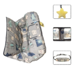 "Cute Cotton Shopping Cart & High Chair Cover for Baby - Machine Washable for Infant, Toddler - Boy or Girl" - Image 2