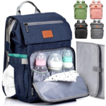"Premium Baby Diaper Backpack - Stylish and Spacious Diaper Bag for Boys & Girls with Changing Pad - Ideal Baby Shower Gift and Registry Essential, in Beige" - Image 11