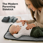 "Travel-Friendly Waterproof Diaper Changing Pad - Black Geo Design" - Image 9