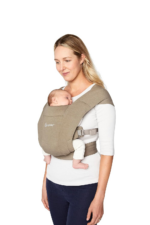 " Embrace Cozy Newborn Baby Carrier Wrap - Ponte Knit Cream" - Image 13