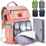 "Premium Baby Diaper Backpack - Stylish and Spacious Diaper Bag for Boys & Girls with Changing Pad - Ideal Baby Shower Gift and Registry Essential, in Beige" - Image 8