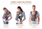 " Embrace Cozy Newborn Baby Carrier Wrap - Ponte Knit Cream" - Image 2