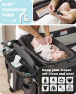4-in-1 Baby Bassinet: Bedside Sleeper, Crib, Playard, Changing Table - Image 9