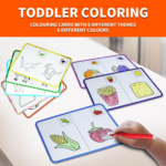 Wiznobliss Sorting Toys for Toddlers,3 in 1 Learning Education Toys Sorting Games Cutting Fruit Toys Toddler Coloring,Fine Motor Montessori Preschool Classroom Sensory Toys for 2+ Year Old. - Image 3