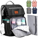 "Premium Baby Diaper Backpack - Stylish and Spacious Diaper Bag for Boys & Girls with Changing Pad - Ideal Baby Shower Gift and Registry Essential, in Beige" - Image 10