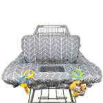 "Cute Cotton Shopping Cart & High Chair Cover for Baby - Machine Washable for Infant, Toddler - Boy or Girl" - Image 9