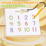 Magnetic Number Tracing Board, 2 in 1 Double Sided Numbers 1-20 Writing Board for Toddlers & Kids, Preschool Handwriting Learning Toys, Educational Math Manipulatives - Image 5