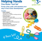 Helping Hands Fine Motor Tool Set Toy - 4 Pieces, Ages 3+ Fine Motor and Sensory Play Toys, Toddler Tweezers, Sensory Bin Toys - Image 6