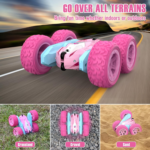 "Rechargeable Pink RC Stunt Car - Perfect Birthday Gift for Girls!" - Image 8