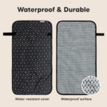 "Travel-Friendly Waterproof Diaper Changing Pad - Black Geo Design" - Image 4