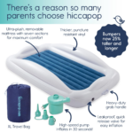"Portable Inflatable Toddler Travel Bed with Safety Bumpers - Navy Blue" - Image 6