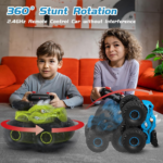 "360° Rotating Dinosaur RC Car with Spray, Light & Sound - All Terrain Monster Truck for Kids with 2 Batteries" - Image 4