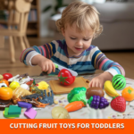 Wiznobliss Sorting Toys for Toddlers,3 in 1 Learning Education Toys Sorting Games Cutting Fruit Toys Toddler Coloring,Fine Motor Montessori Preschool Classroom Sensory Toys for 2+ Year Old. - Image 4