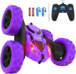 "360° Rotating Double Sided RC Stunt Car for Kids - Rechargeable Electric Race Toy with Headlights (Blue&Green)" - Image 12