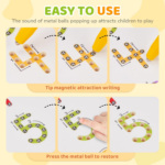 Magnetic Number Tracing Board, 2 in 1 Double Sided Numbers 1-20 Writing Board for Toddlers & Kids, Preschool Handwriting Learning Toys, Educational Math Manipulatives - Image 2