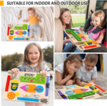 Montessori Busy Board for Toddlers, Wooden Sensory Toys, Preschool Learning Activities for Fine Motor Skills Travel Toy, Basic Life Skills Educational Gifts for 1 2 3 Years Old Kids Boys Girls - Image 7