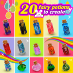 " Fairy Potions Kit - Magical Mix Kit with 20 Bottles for Enchanting Halloween Decor, Garden Crafts, and Birthday Gifts - Ideal for Girls Ages 6-10" - Image 6