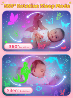 "Magical Unicorn Night Light Projector for Kids - Rechargeable, Dimmable, with Timer and Remote Control" - Image 4