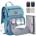"Premium Baby Diaper Backpack - Stylish and Spacious Diaper Bag for Boys & Girls with Changing Pad - Ideal Baby Shower Gift and Registry Essential, in Beige" - Image 15