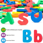 Magnetic Letters and Numbers for Toddlers, Magnetic Board for Kids, ABC Alphabet Magnets, Educational Dry Erase Board - Whiteboard & Chalkboard for Toddlers 1-3 for Writing & Drawing - Image 3