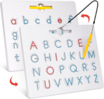 Magnetic Number Tracing Board, 2 in 1 Double Sided Numbers 1-20 Writing Board for Toddlers & Kids, Preschool Handwriting Learning Toys, Educational Math Manipulatives - Image 8