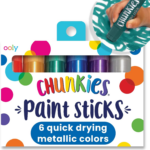 Chunkies Quick Drying Tempera Paint Sticks for Kids, Classic Colors, Set of 12 Twistable Kids Paint Sticks for Toddlers 2-4 Years, Mess Free Chubby Toddler Paint Sticks [12 Classic Colors] - Image 9