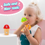 Ice Cream Alphabet Learning Toys,Color Sorting Matching Letter Game for Toddlers,Stacking Montessori Preschool Kindergarten Learning Activities,Educational ABC Fine Motor Skills Toys - Image 6