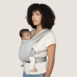 " Embrace Cozy Newborn Baby Carrier Wrap - Ponte Knit Cream" - Image 15