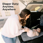 "Travel-Friendly Waterproof Diaper Changing Pad - Black Geo Design" - Image 8