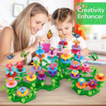 Flower Garden Building Toys for Girls Age 3, 4, 5, 6, 7 Year Old - STEM Gardening Pretend Toys for Kids - Stacking Game for Toddlers Play Set - Educational Activity for Preschool (148 PCS) - Image 5