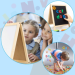 Magnetic Letters and Numbers for Toddlers, Magnetic Board for Kids, ABC Alphabet Magnets, Educational Dry Erase Board - Whiteboard & Chalkboard for Toddlers 1-3 for Writing & Drawing - Image 5