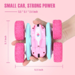 "Rechargeable Pink RC Stunt Car - Perfect Birthday Gift for Girls!" - Image 7